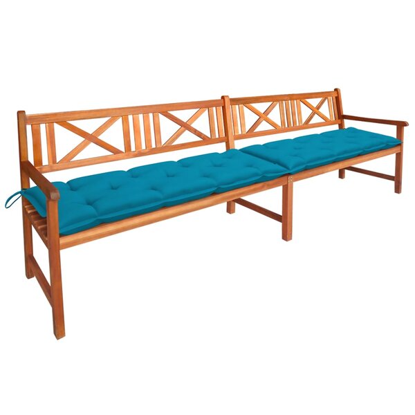 vidaXL Banc de jardin avec coussins 240 cm Bois d'acacia solide