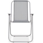 vidaXL Ensemble à manger d'extérieur 6 Pièces Acier et textilène Gris