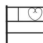 vidaXL Cadre de lit métal avec tête de lit noir 183x213 cm