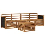 vidaXL Ensemble de canapés d'extérieur 5 pc Naturel