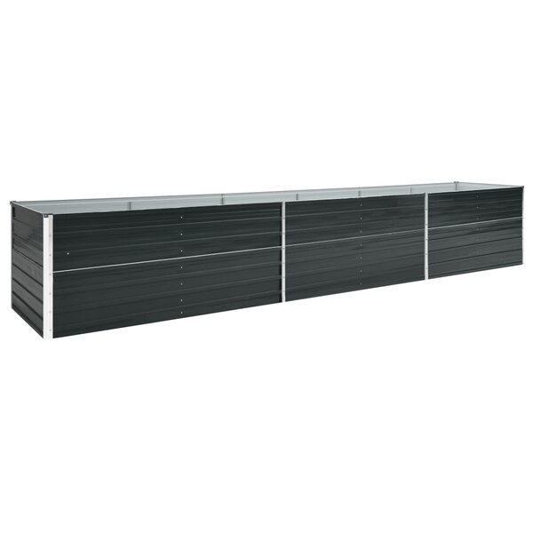 vidaXL Lit surélevé de jardin Acier galvanisé 480x80x45 cm Anthracite