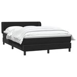 vidaXL Sommier à lattes de lit avec matelas noir 160x210 cm velours