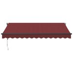 vidaXL Auvent rétractable automatique bordeaux 350x250 cm