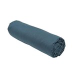 Drap housse uni paon 160 x 200+23 cm