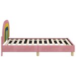 vidaXL Cadre de lit pour enfants avec tête de lit Rose 80 x 160 cm