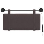 vidaXL Tête de lit suspendue Avec lumière LED Marron foncé Tissu