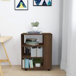 vidaXL Armoire roulante Chêne marron 60x35x75 cm Bois d'ingénierie