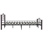 vidaXL Cadre de lit sans matelas et tête de lit noir 160x200 cm métal