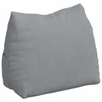 vidaXL Coussin de Dos Gris clair 45 x 20 x 35 cm tissu