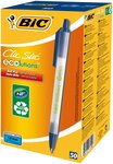 Ecolutions Clic Stic - Stylo bille rétractable pointe moyenne 1 mm - Bleu (paquet 50 unités)