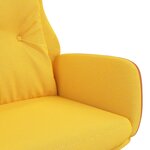 vidaXL Chaise de relaxation Jaune moutarde Tissu et PVC
