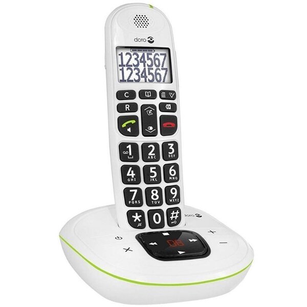 Téléphone sans fil doro phoneeasy® 115 avec répondeur - blanc