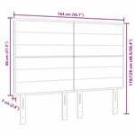 vidaXL Tête de lit avec tête de lit Noir 144 cm Cuir synthétique
