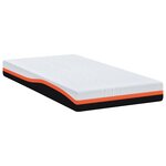 vidaXL Matelas Blanc et Gris 90 x 200 cm Mousse à mémoire de gel
