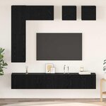 vidaXL Ensemble meuble TV 8 Pièces Chêne noir 190.5 x 28.5 x 151 cm