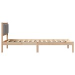 vidaXL Cadre de lit avec tête de lit rembourrée Gris clair