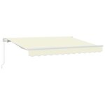 vidaXL Auvent Rétractable Crème 250 x 200 cm tissu