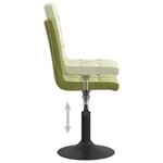 vidaXL Chaises pivotantes à manger lot de 4 vert clair velours