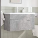 vidaXL Armoire lavabo de salle de bain avec bassin intégré et robinet