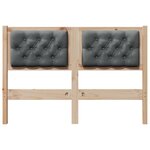 vidaXL Tête de lit marron et gris foncé 120 cm Bois massif en pin