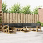 vidaXL Ensemble de canapés d'extérieur 11 Pièces Blanc et anthracite