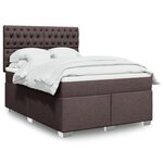 vidaXL Sommier à lattes de lit avec matelas Marron foncé 140x200 cm