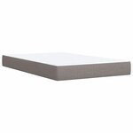 vidaXL Sommier à lattes de lit avec matelas taupe 120x190 cm tissu
