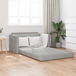 vidaXL Canapé-Lit Gris clair 124 x 71 x 78 cm Velours