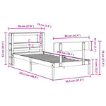 vidaXL Cadre de lit sans matelas 90x200 cm bois de pin massif