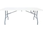 Ensemble table de jardin pliante + 1 banc pliant  + 4 chaises pliantes "foldy" - blanc