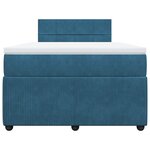 vidaXL Sommier à lattes de lit et matelas bleu 120x200 cm velours