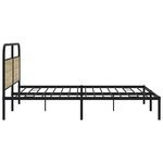 vidaXL Cadre de lit en métal sans matelas chêne sonoma 200x200 cm
