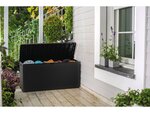 Coffre de jardin résine "Emily" - 270L - 118 x 45 x 57 cm - Gris Anthracite