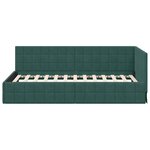 vidaXL Cadre de lit d'angle Vert foncé 100 x 200 cm Velours