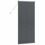 vidaXL Store de Fenêtre avec des rideaux Gris foncé Aluminium