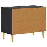 vidaXL Table de chevet Noir 62 x 34 5 x 48 cm Bois d'ingénierie