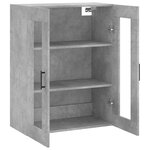 vidaXL Armoire murale gris béton 69 5x34x90 cm