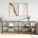 vidaXL Table console chêne sonoma 200x30x75cm bois d'ingénierie et fer