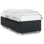 vidaXL Cadre de lit Noir 90x200 cm Similicuir