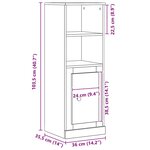 vidaXL Highboard Chêne noir 36 x 35 5 x 103 5 cm Bois d'ingénierie