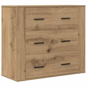 vidaXL Buffet chêne artisanal 80x33x70 cm bois d'ingénierie