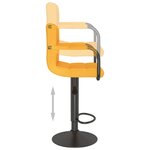 vidaXL Tabourets de bar lot de 2 jaune moutarde tissu