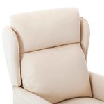 vidaXL Fauteuil inclinable Crème 67.5 x 93.5 x 101.5 cm tissu