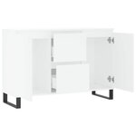 vidaXL Buffet blanc 101 5x35x70 cm bois d'ingénierie