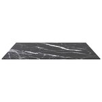 vidaXL Dessus de table noir 80x80 cm 6 mm verre trempé design marbre