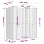 vidaXL Abri de jardin Vert 192x108x223 cm Acier galvanisé