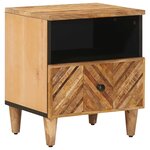 vidaXL Table de chevet Marron 50 x 33 x 60 cm Bois de mangue massif