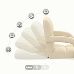 vidaXL Chaise de sol réglable avec accoudoir
