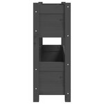 vidaXL Jardinière Gris 77x25x66 cm Bois massif de pin
