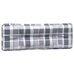 vidaXL Coussins de palette lot de 3 motif à carreaux gris tissu
